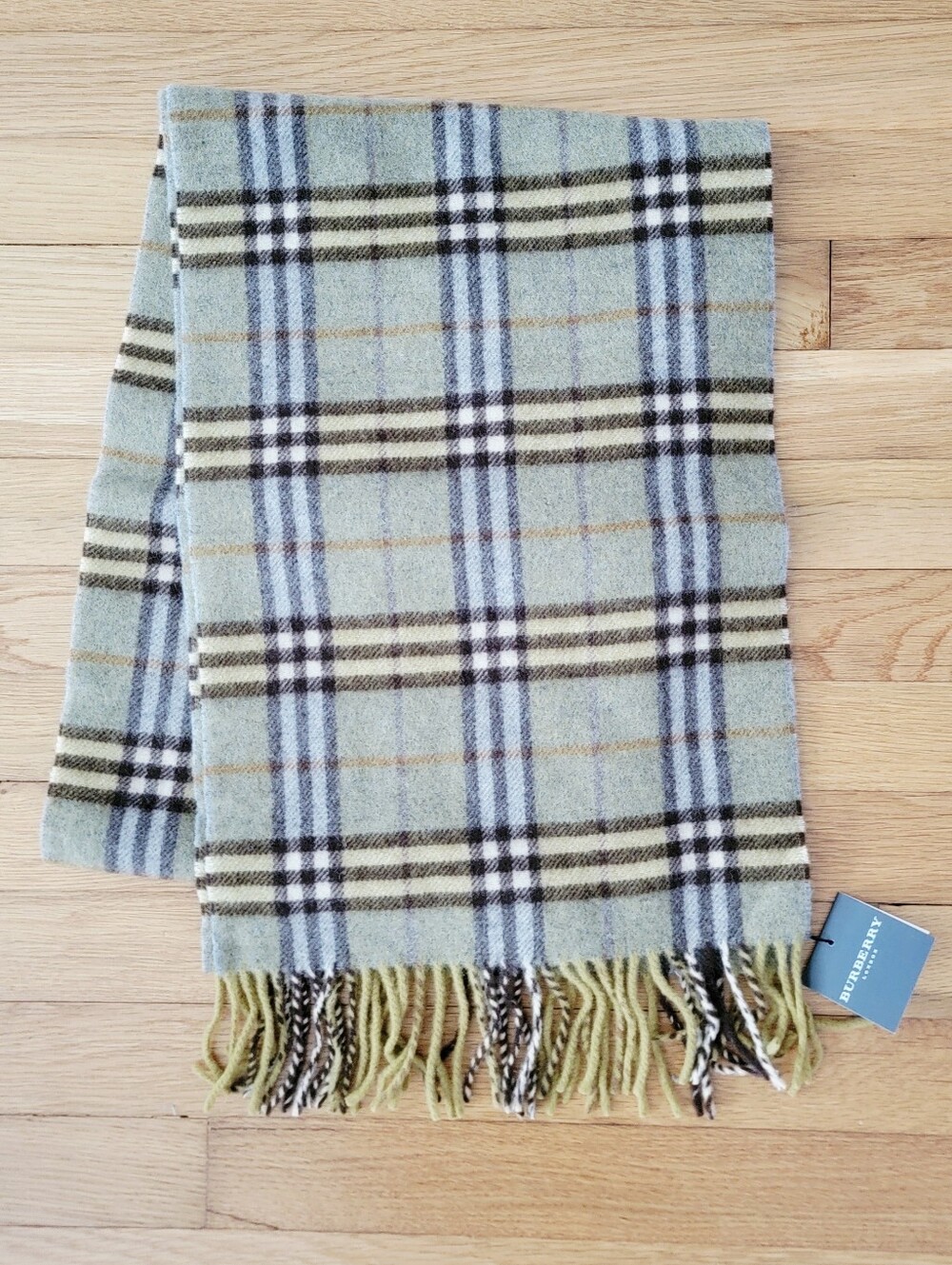 Burberry plaid wool scarf